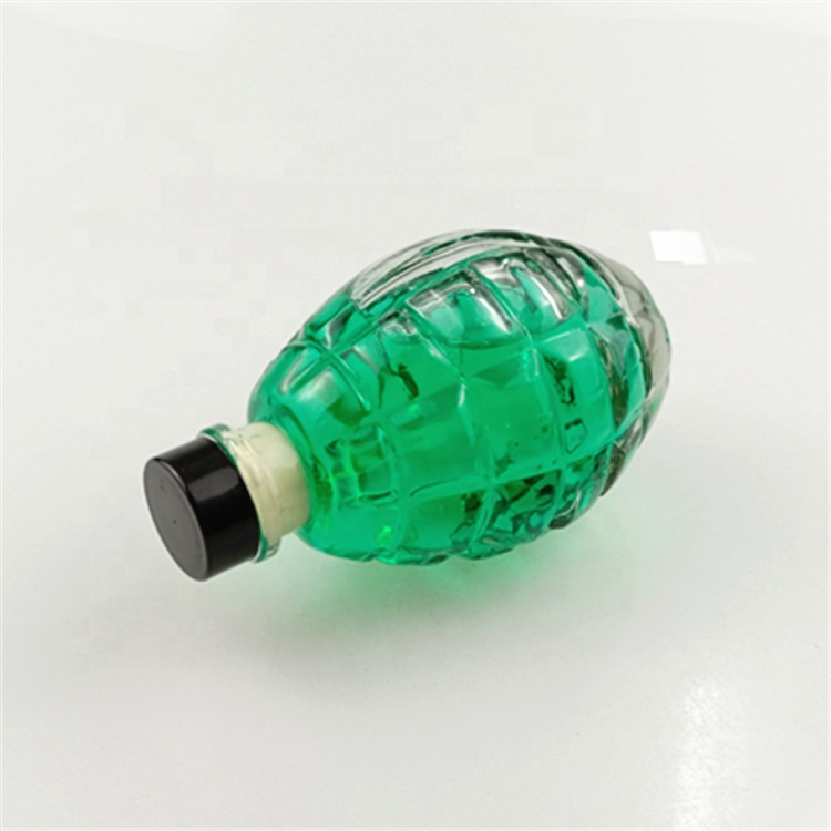 wholesale Clear grenade shape wine glass bottle 250ml with cork