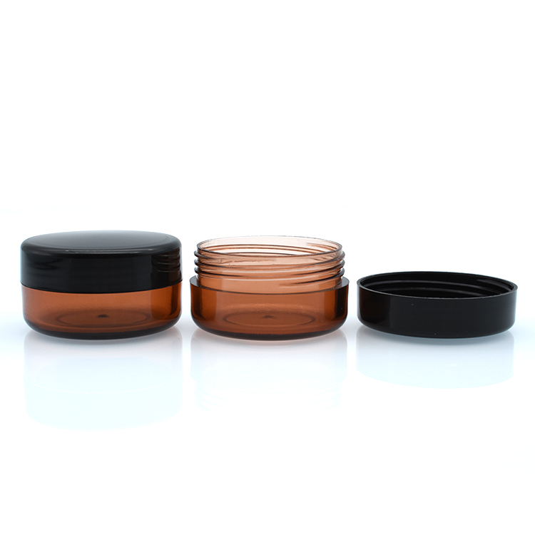 wholesale Colourful 10g 10ml amber pet cosmetic ice cream plastic jar for eye cream luxury packaging