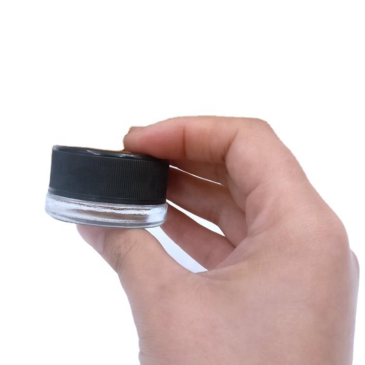 wholesale Concentrate container 7ml Low Profile wax herbs cbd oil rosin dab bottle 9ml empty child proof glass jar with CR cap