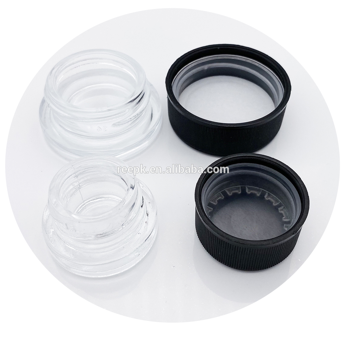wholesale Concentrate container rosin dab bottle 9ml empty child proof glass jar with CR cap