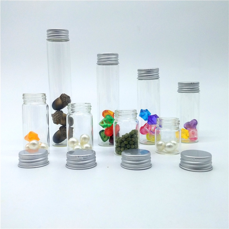 wholesale Custom Glass Bottle medical Test Tube With Aluminum Screw