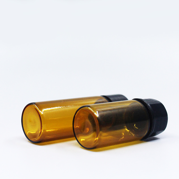 wholesale Essential Oil Glass Bottle 1ml 2ml 3ml 5ml Mini Sample Amber Glass Vial With Inner Plug And Screw Cap