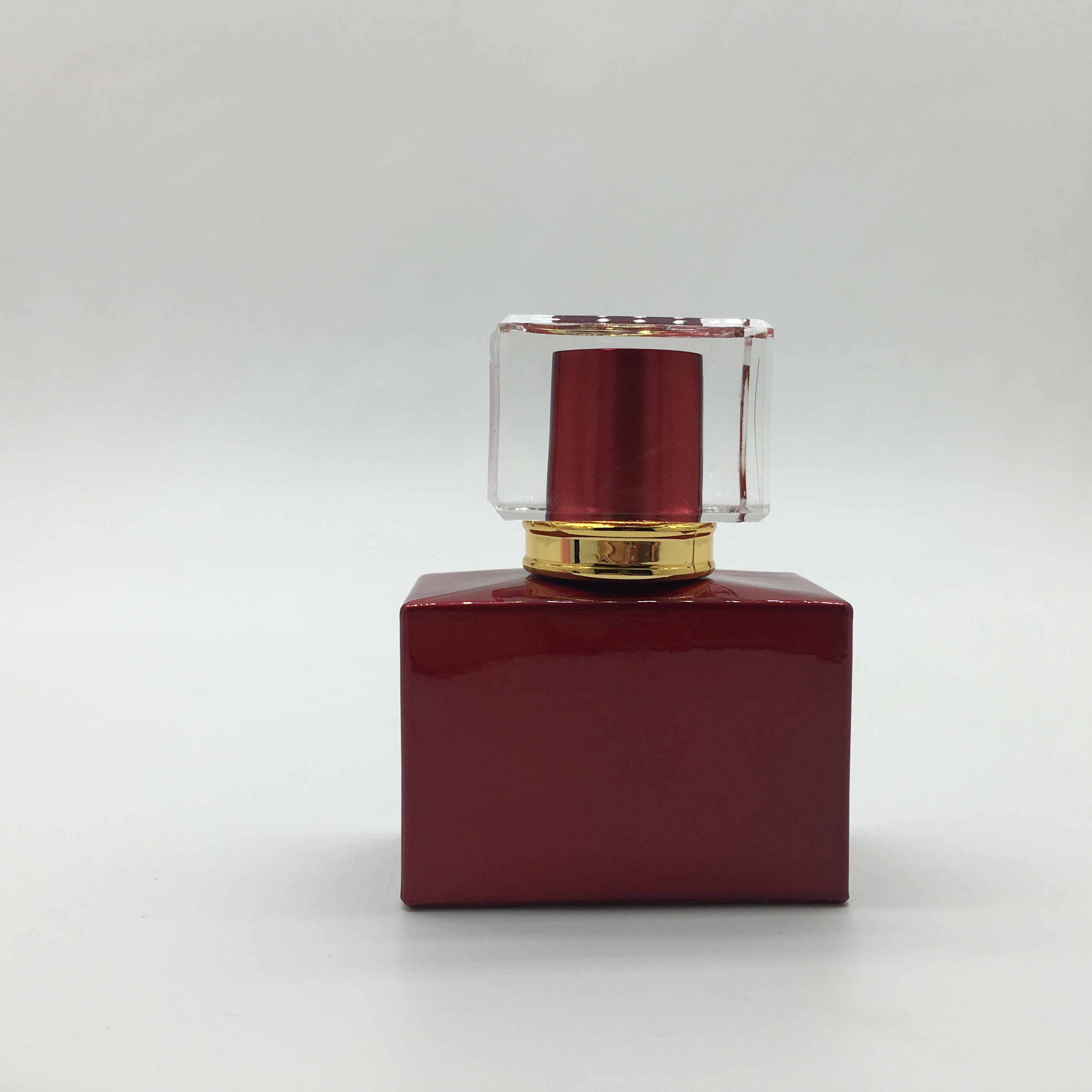 wholesale High end 30ml rectangle shaped black glass perfume bottle