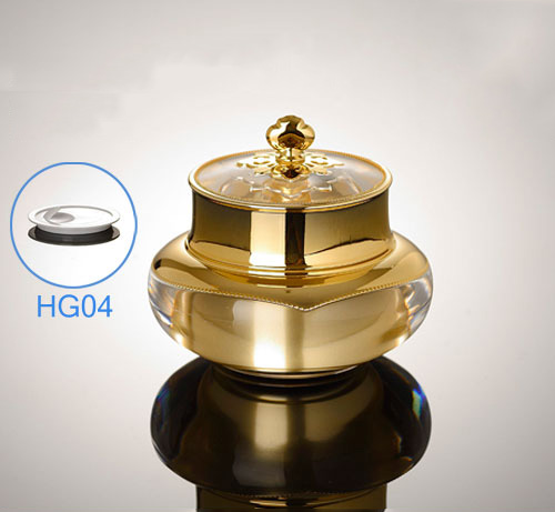 wholesale JA201 50ml acrylic jar for cosmetics, 50 g acrylic cosmetic jars wholesale,plastic empty golden beauty cream container