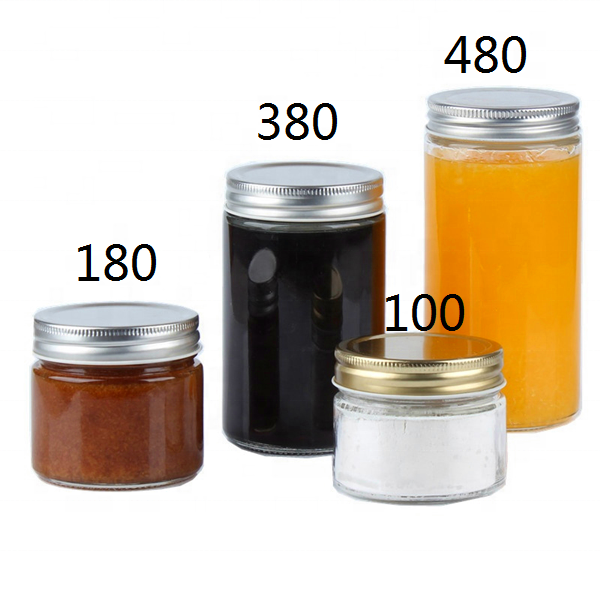 wholesale Luxury 180ml 380ml 480ml Sealing Honey Jam Packaging Glass Jar