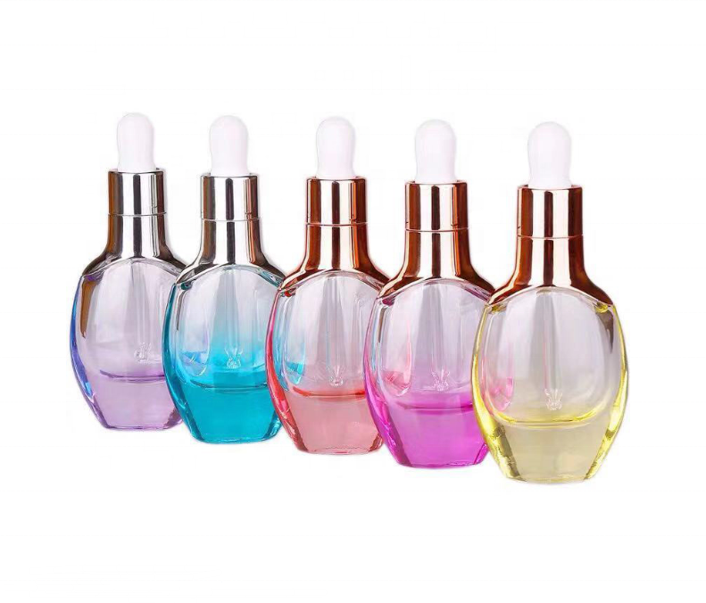 wholesale Newly designed pink 30ml glass dropper bottles