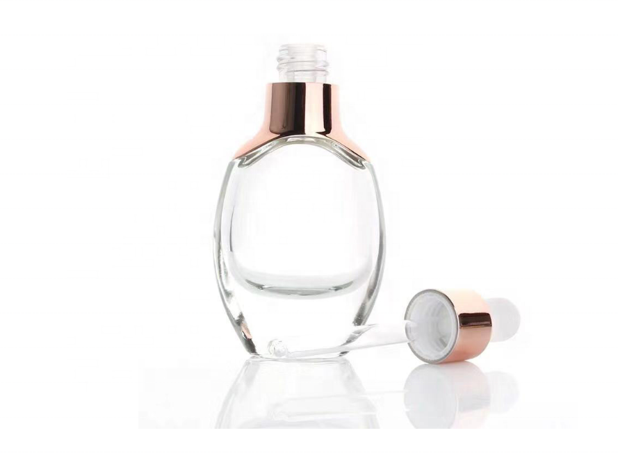 wholesale Newly designed pink 30ml glass dropper bottles