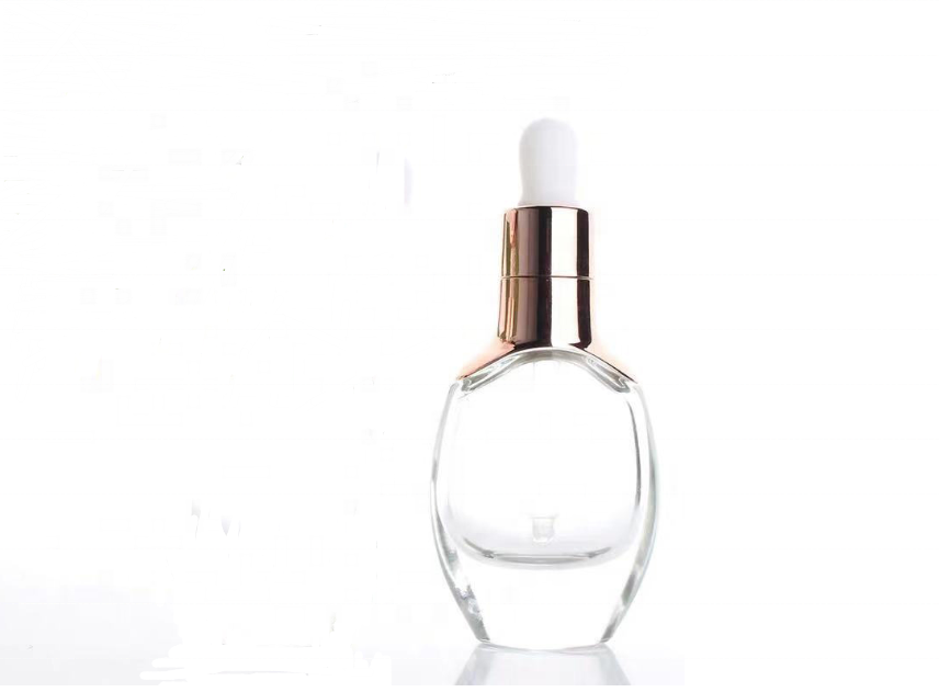 wholesale Newly designed pink 30ml glass dropper bottles