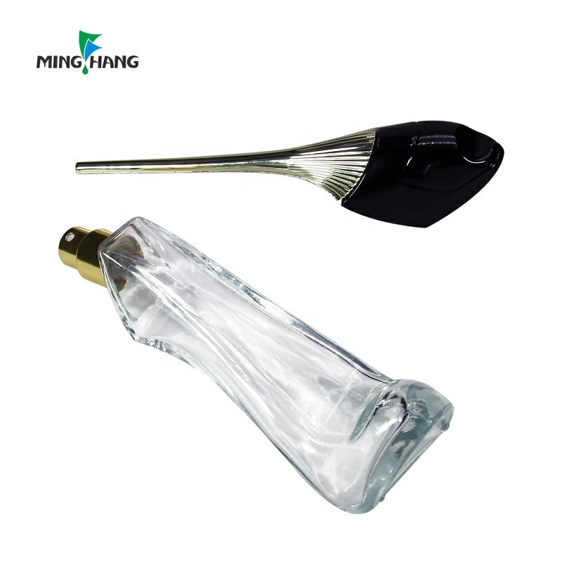wholesale Shoe shaped bottle cosmetic 30ml clear glass spray perfume High heel bottle