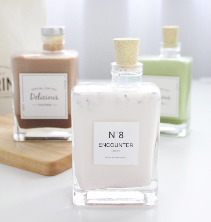 wholesale Small 280ml Clear Juice Jar Cold Brew Coffee Beverage Wine Drinking Milk Flat Water Glass Bottle