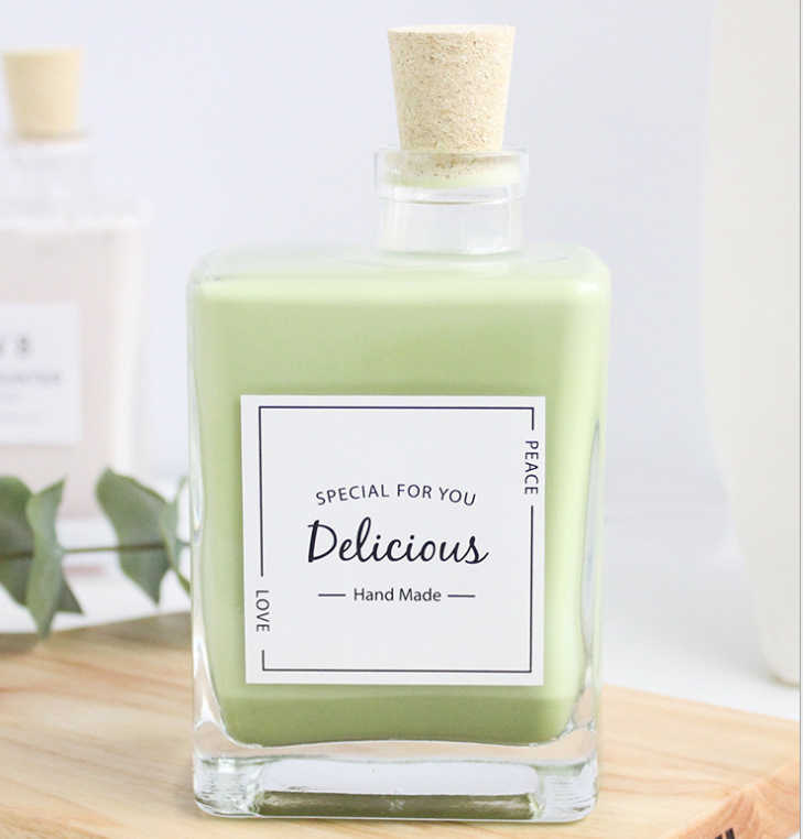 wholesale Small 280ml Clear Juice Jar Cold Brew Coffee Beverage Wine Drinking Milk Flat Water Glass Bottle