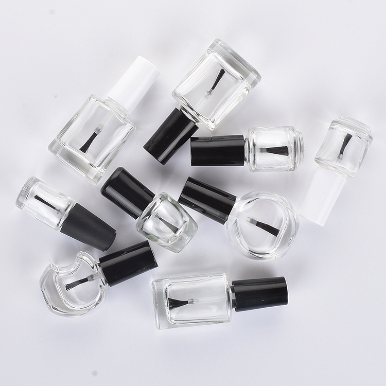 wholesale Various styles 2 3 4 5 7 8 10 15 ml Empty Nail Polish Glass Bottles with Brush Cap