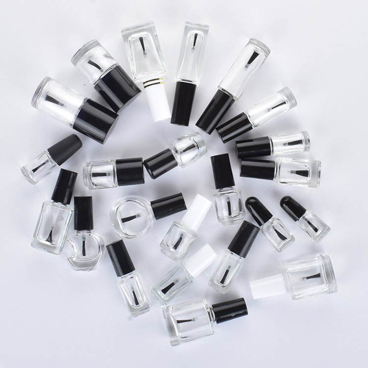 wholesale Various styles 2 3 4 5 7 8 10 15 ml Empty Nail Polish Glass Bottles with Brush Cap