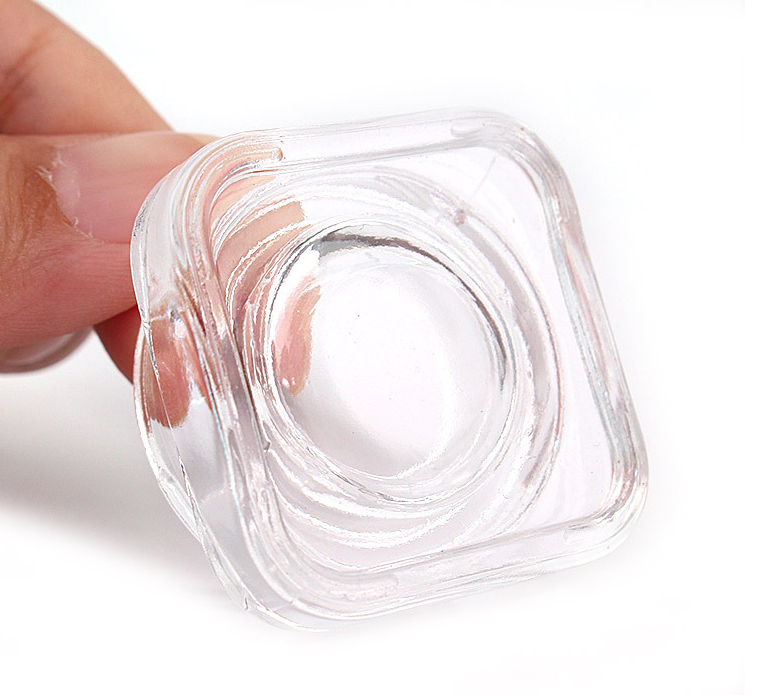 wholesale air tight smell proof CBD concentrate 5ml child resistant jars with black or white lids square child proof jar