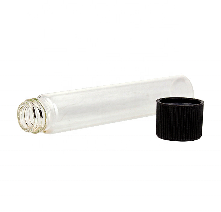 wholesale air tight smell proof preroll glass tubes for preroll packaging with child proof cap 20x120 22x115 22x119