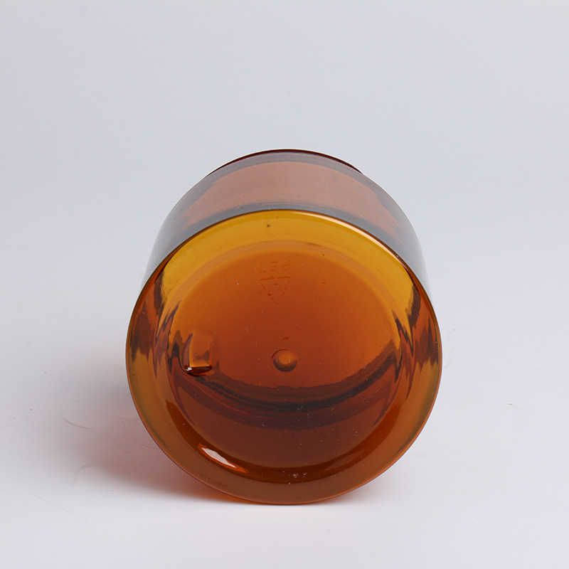 wholesale amber 250ml 500ml 1000ml cosmetic packaging facial cream pet plastic jar with bamboo lid