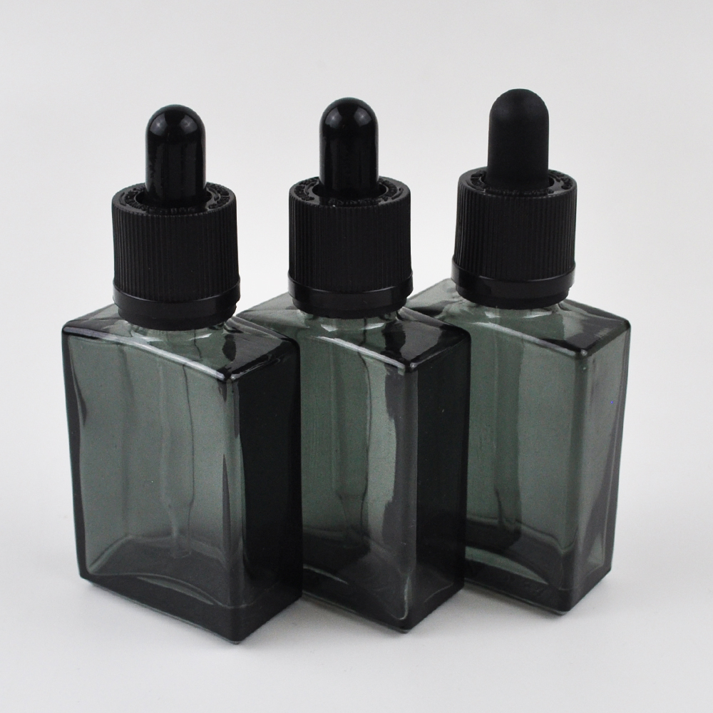 wholesale amber blue green essential oil perfume bottels 100 ml 30ml with dropper child resistant cap