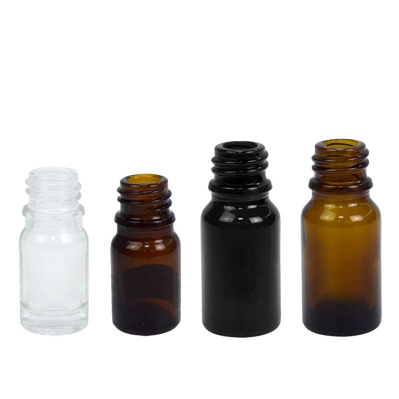 wholesale amber clear black essential oil dropper bottle personal care packaging skincare 10ml serum glass bottle