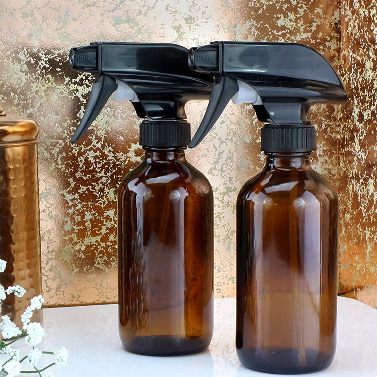 wholesale amber empty 16oz perfume glass bottle spray with trigger sprayer