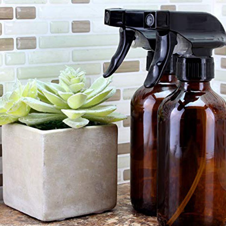 wholesale amber empty 16oz perfume glass bottle spray with trigger sprayer