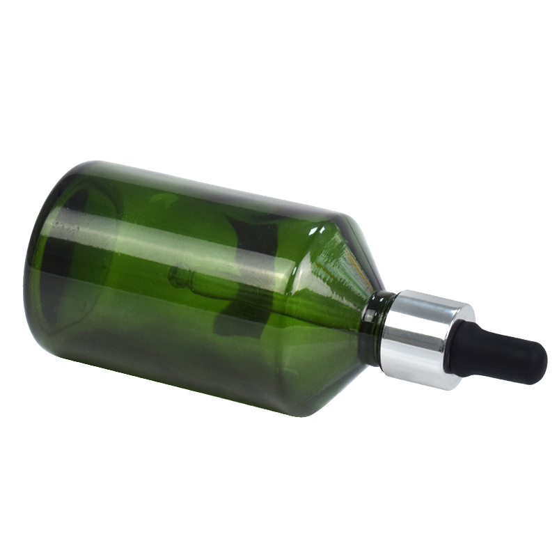 wholesale amber green 20ml 100ml 3oz glass packaging dropper bottle essential oil oblique shoulder bottle