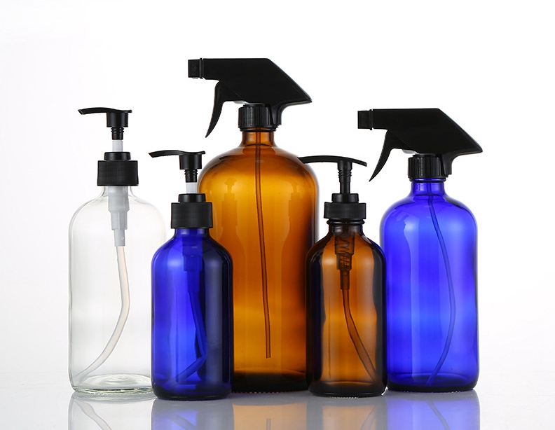 wholesale amber spray perfume glass bottle with 100ml 250ml 750ml