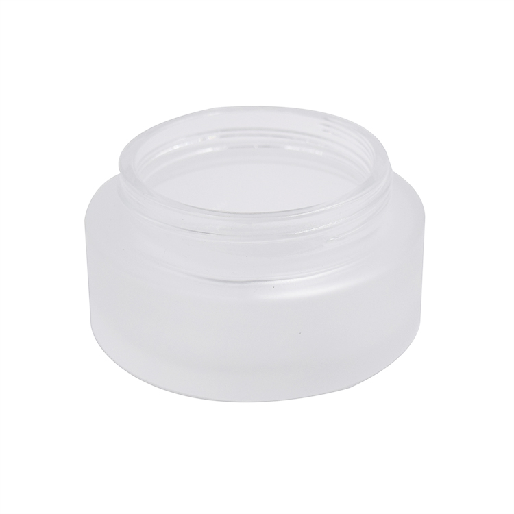wholesale bamboo container cosmetic packaging high quality empty frosted glass jar with bamboo lid 50g