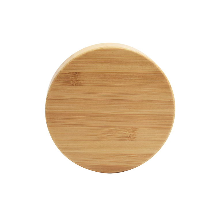 wholesale bamboo container cosmetic packaging high quality empty frosted glass jar with bamboo lid 50g
