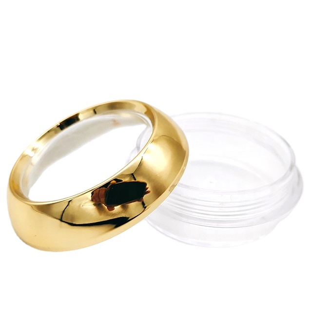 wholesale beauty body cream cosmetic container transparent Capsule jars with gold lid