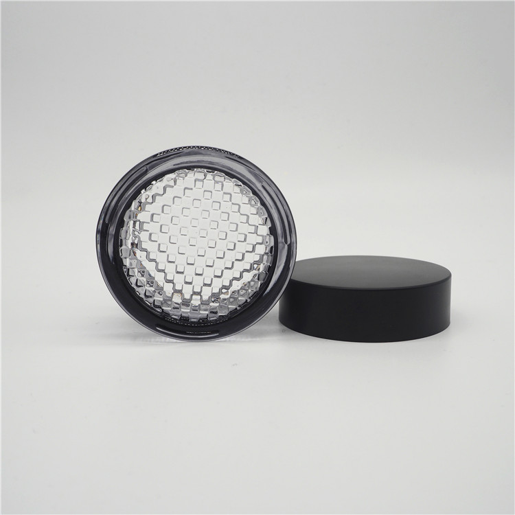 wholesale black colored facial cream men use 50g 30g empty glass luxury cosmetics jar