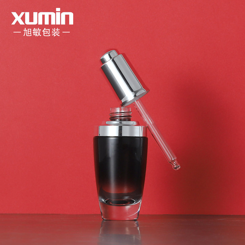 wholesale black packaging bottle 20g 30g 50g 30ml 50ml 100ml lotion glass jars and bottles