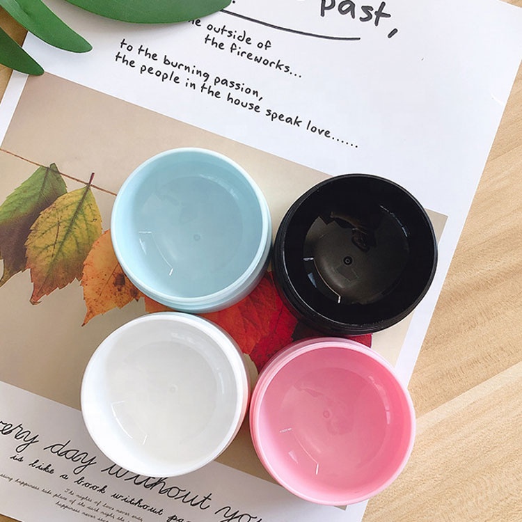 wholesale black pink pp jar double wall plastic jar beautiful face cream jars