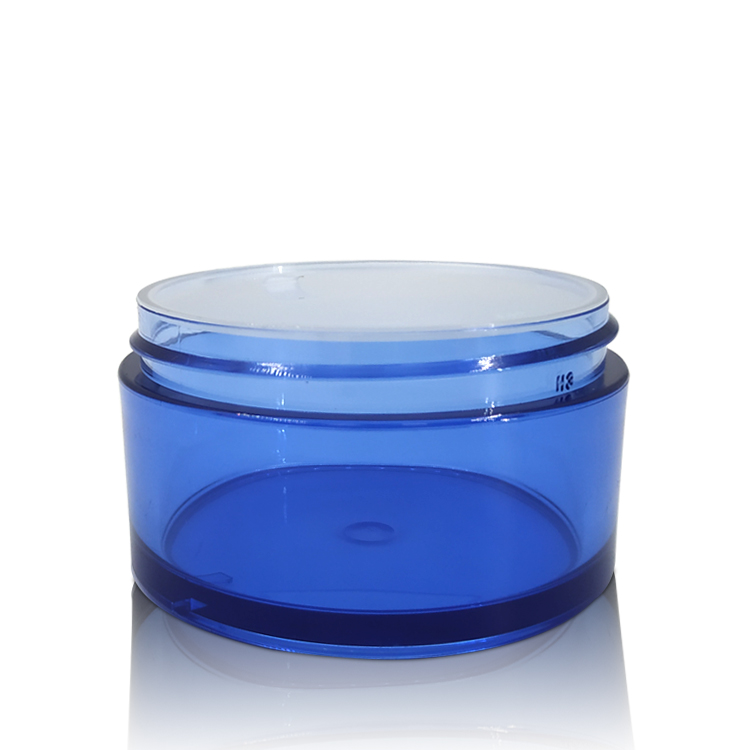 wholesale blue empty skin care cosmetic hair gel cream jar hair wax restoration sleep mask jar 100g