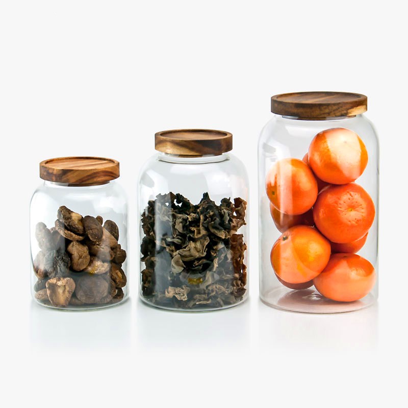 wholesale borosilicate 1200ml,2000ml,2800ml glass storage jar for home