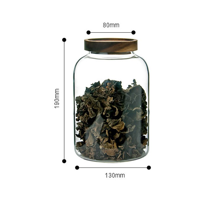 wholesale borosilicate 1200ml,2000ml,2800ml glass storage jar for home