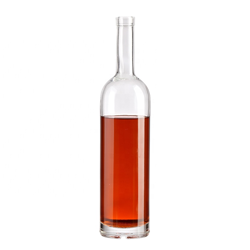 wholesale bottles for vodka gin empty bottle 500ml 700ml 750ml 1000ml round liquor fancy vodka glass bottle