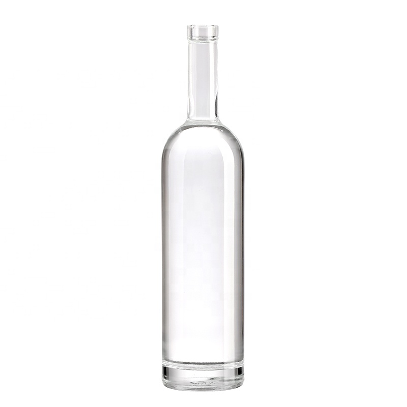 wholesale bottles for vodka gin empty glass bottle 500ml 700ml 750ml  1000ml  liquor fancy custome vodka glass bottle