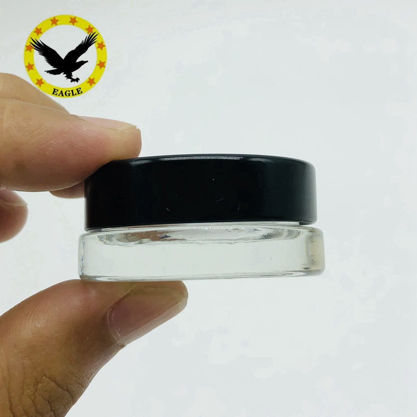 wholesale cheap 7ml airtight glass Concentrate Container Cosmetics packaging Lip Balm Containers Make-up Containers Wax Dab jar
