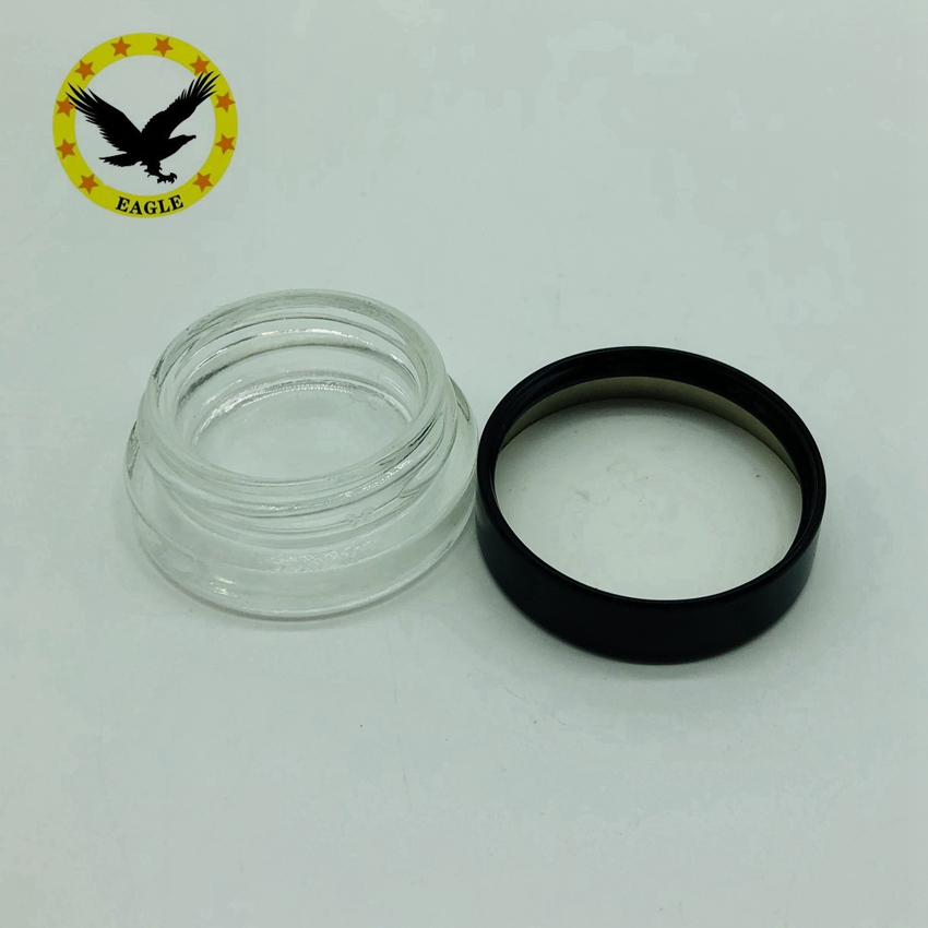 wholesale cheap 7ml airtight glass Concentrate Container Cosmetics packaging Lip Balm Containers Make-up Containers Wax Dab jar