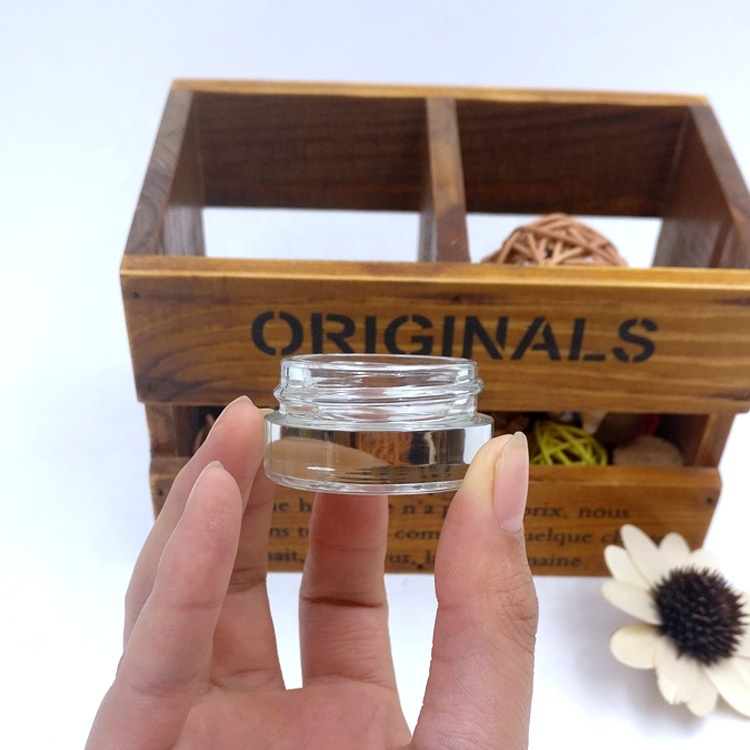 wholesale cheap 7ml airtight glass Concentrate Container Cosmetics packaging Lip Balm Containers Make-up Containers Wax Dab jar