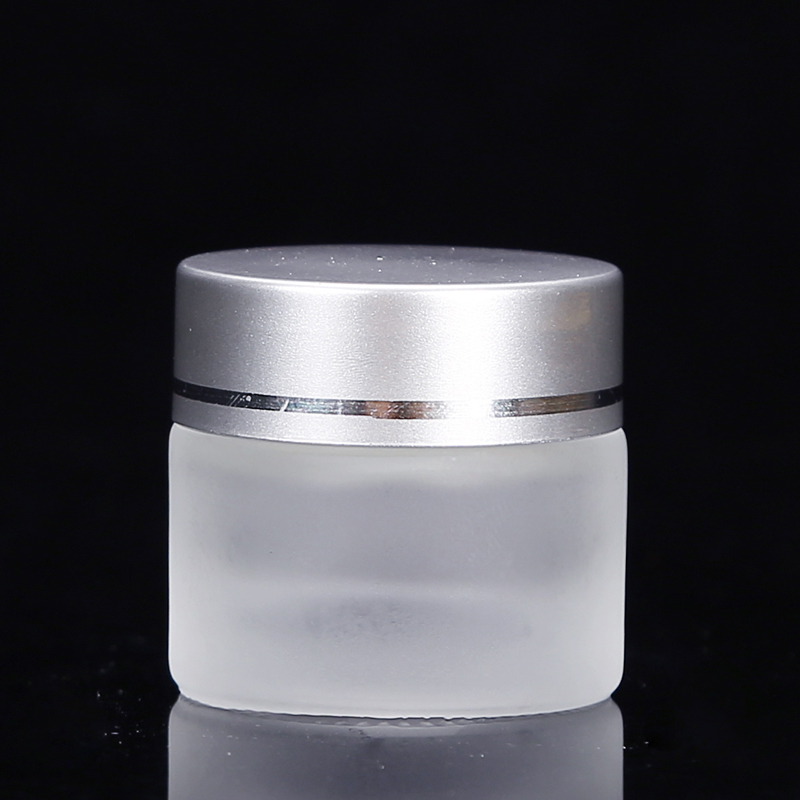 wholesale cheap clear amber custom eye powder glass frosted cream bottle