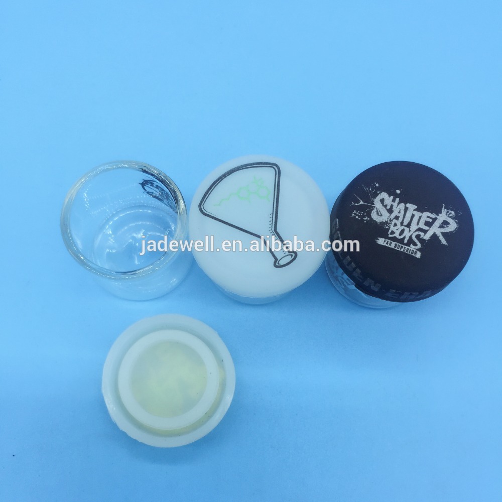 wholesale cheap cute small mini 5ml glass cosmetic cream jar empty mason jar with soft silicone cap