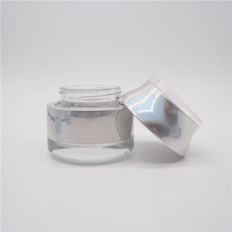 wholesale cheap price personal use grey colored 50g cosmetic glass jars and bottles