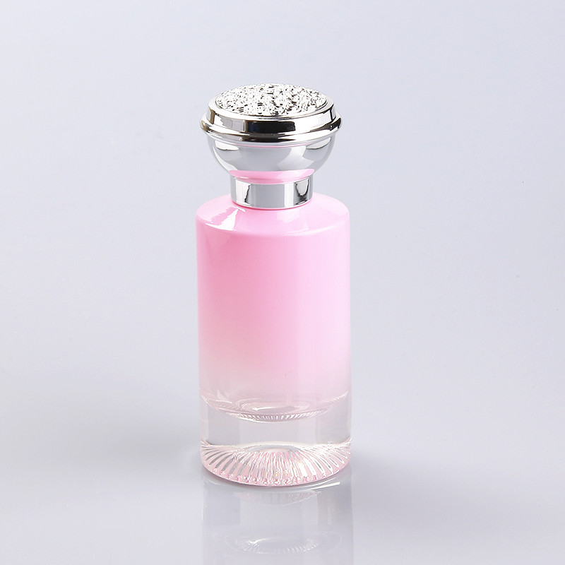 wholesale china luxury cylinder empty gold perfume glass bottle 50 ml