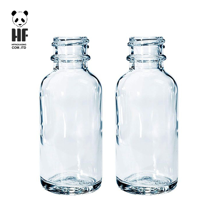 wholesale clear 1oz boston dropper 30ml frosted glass bottle for essential oil