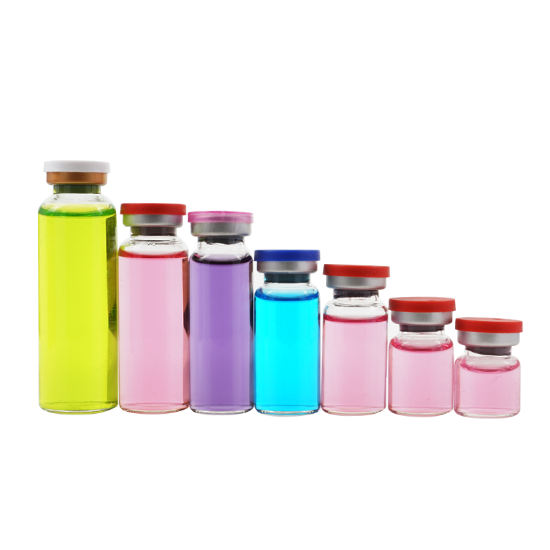 wholesale clear and amber 4ml to 30ml empty sterile medicine pharmecutical glass vials bottle with 20mm aluminum lid