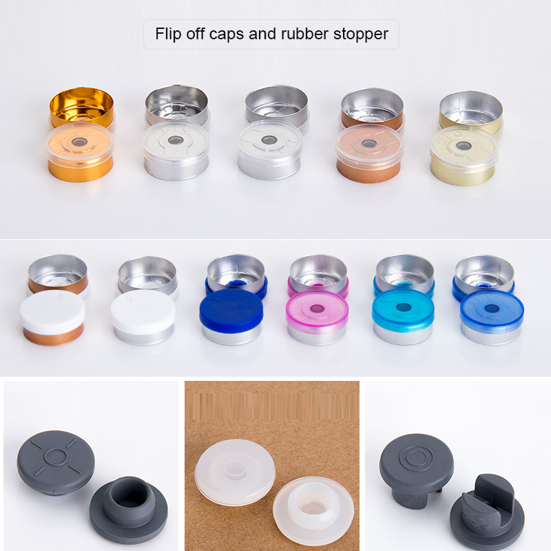 wholesale clear and amber 4ml to 30ml empty sterile medicine pharmecutical glass vials bottle with 20mm aluminum lid