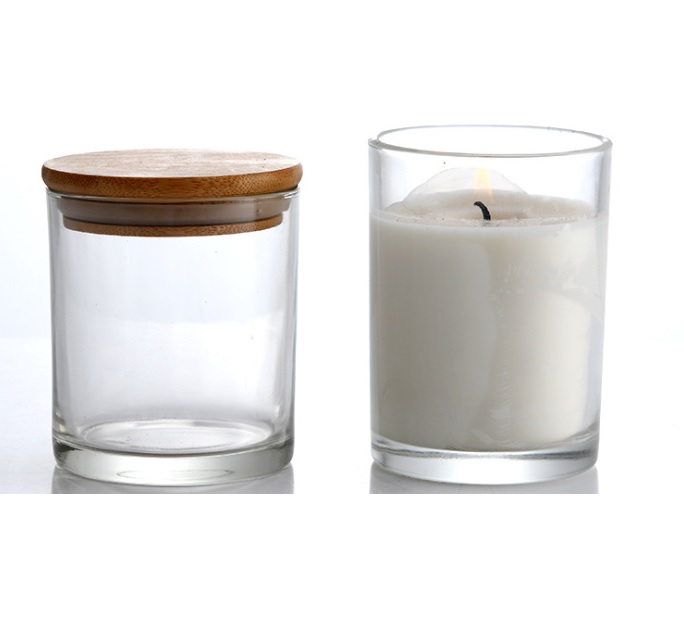 wholesale clear black 50ml 100ml 200m glass Candle Jar