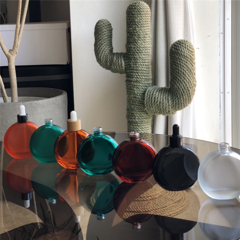 wholesale clear empty 50 ml glass oil dropper bottle