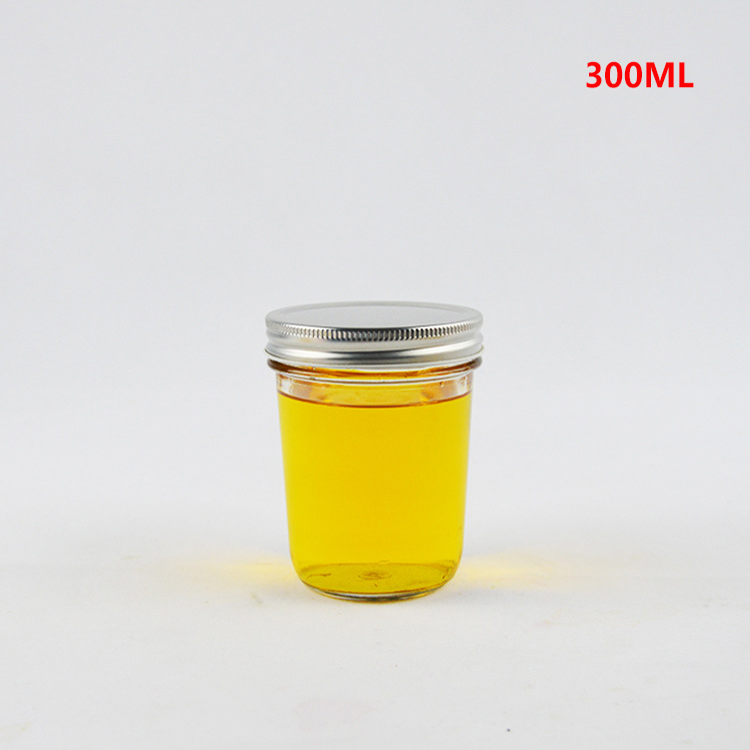 wholesale clear glass honey jar packaging with screw lid